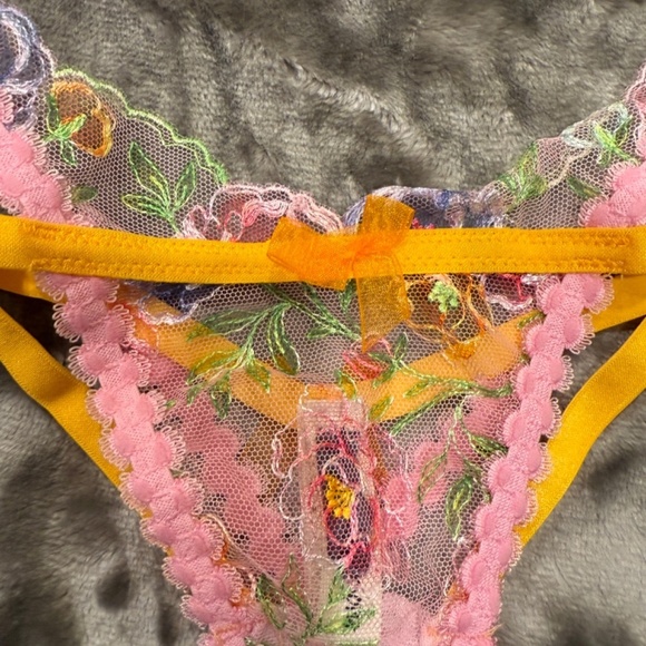 New! For Love And Lemons Sorbet Rose Panty pink orange 31262 - Picture 10 of 14